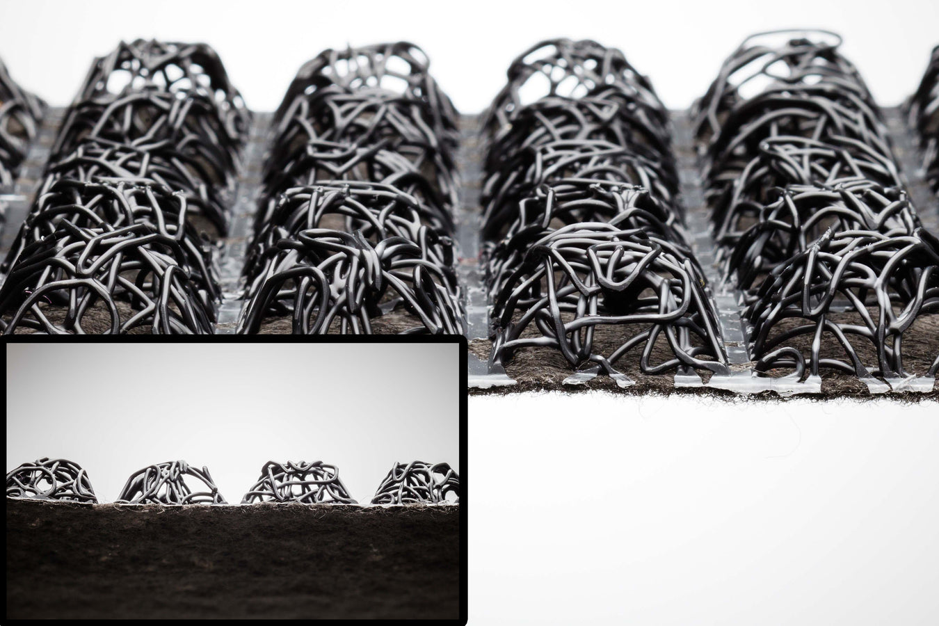 Green Roof Drainage Fabric views of entangled filaments