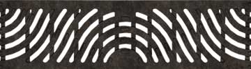 Type 492Q Black Plastic Slotted Channel Grate - 19.69” - QuickLok®