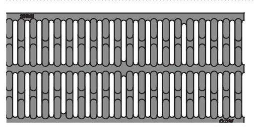 Type 661Q Ductile Iron Slotted Channel Grate - 19.69” - QuickLok®