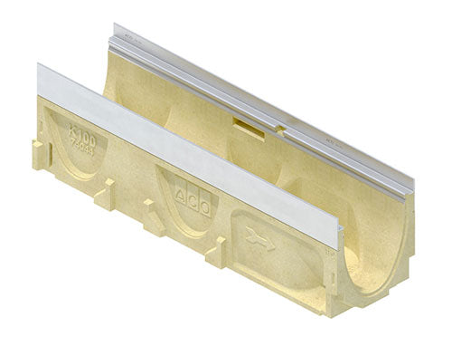 K1-28 Sloped Channel - 39.37" (1 m) - Stainless Edge