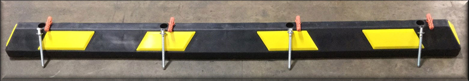 Rubber Wheel Stop - Lag Bolts and Shields