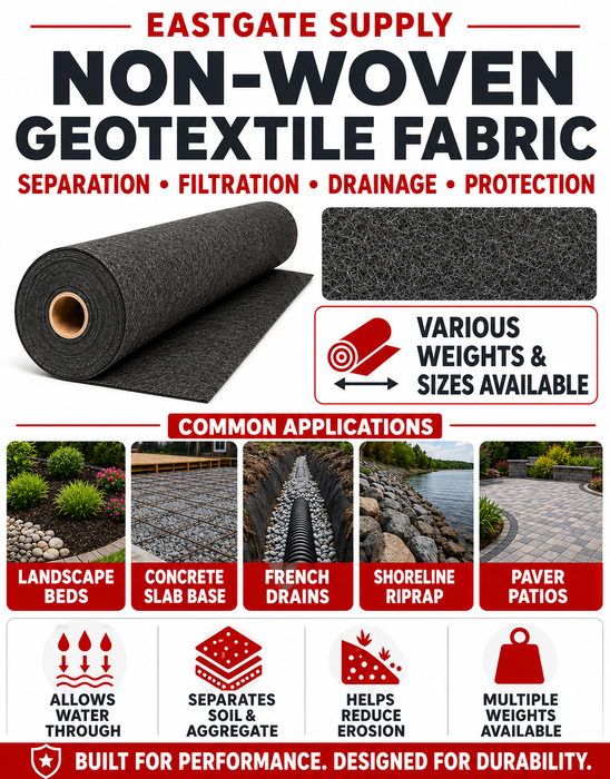 Non-Woven Geotextile Fabric - Various Weights and Sizes Available