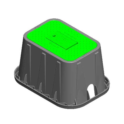 Water Meter Pit Box - 14 in. X 19 in. Rectangular D1200 Meter Box and ...