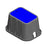 Water Meter Pit Box - 14 in. X 19 in. Rectangular D1200 Meter Box and Drop-in Cover, 12 in. Height, Black Box, Blue Water Meter Cover - D1200-DISBLU