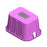 Water Meter Pit Box - 14 in. X 19 in. Rectangular D1200 Meter Box and Drop-in Cover, 12 in. Height, Purple Box, Purple Reclaimed Water Meter Cover with Cast Iron Reader - D1200P-DICIRP
