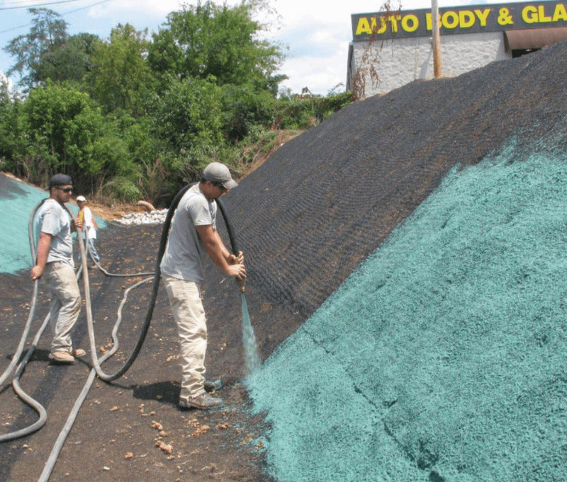 Apply hydroseed over an Enkamat TRM