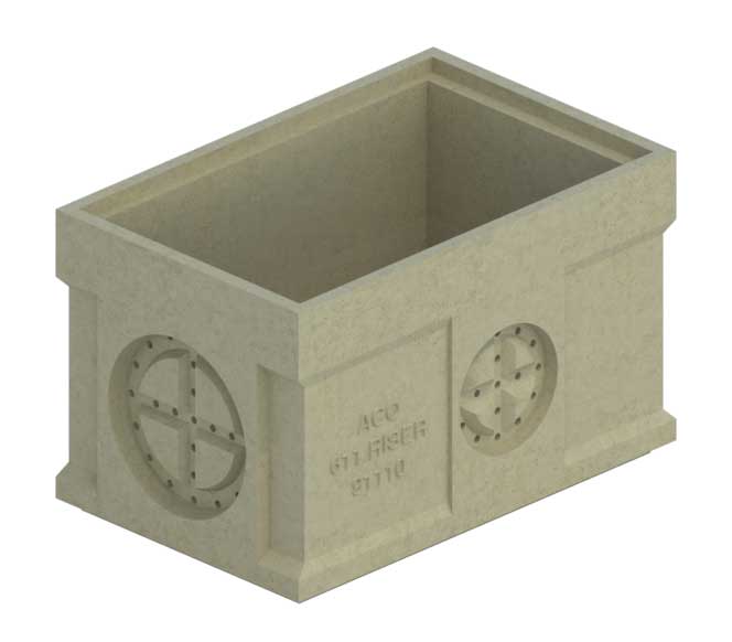 Series 600 Catch Basin Riser Plastic (optional) - For Galvanized & Stainless Edge Trench Drains