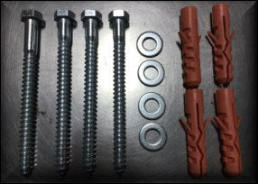 Rubber Wheel Stop - 14" Rebar Spikes (Qty: 4)