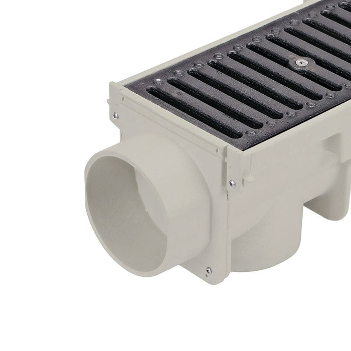 Trench Drain Kit - Commercial Grade - H20 Load Rating - Iron Grates - 48" Long Channel