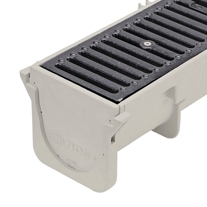Trench Drain Kit - Commercial Grade - H20 Load Rating - Iron Grates - 48" Long Channel