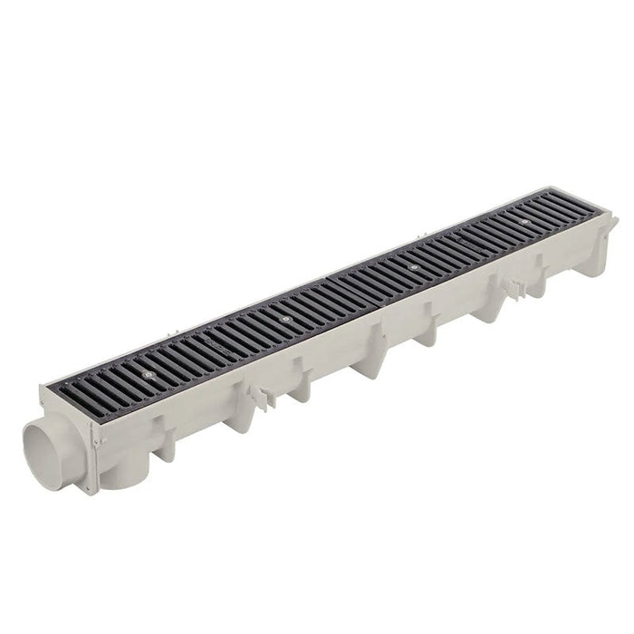 Trench Drain Kit - Commercial Grade - H20 Load Rating - Iron Grates - 48" Long Channel
