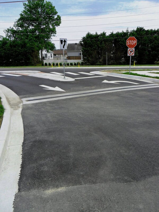 ACO FG200 slotted trench drain in a roadway
