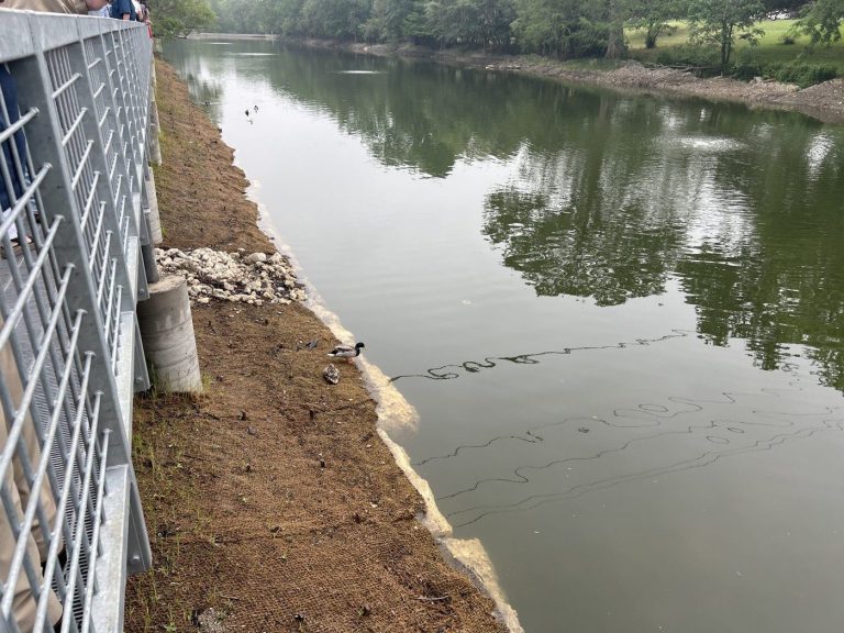 Coir mat on riverside