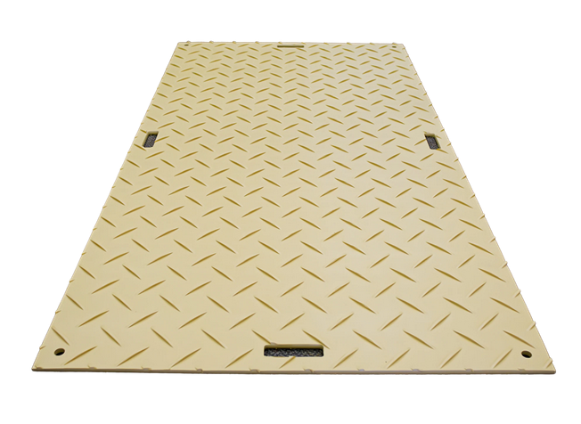 Mat-Pak Ground Protection | 4x8 ft | Black | Landscaping, Construction, Roadway | Skid Steer Traction Mats | 12 Pack Kit | Texture: Diamond or Smooth