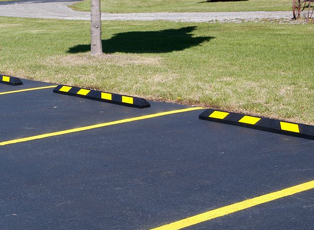 Rubber Wheel Stops - 72" L x 6" W x 4" H
